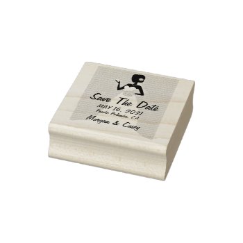 Save The Date Stamp by WeddingButler at Zazzle