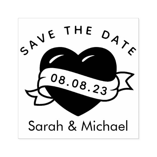Save The Date Stamp Custom Wedding Stamp Heart