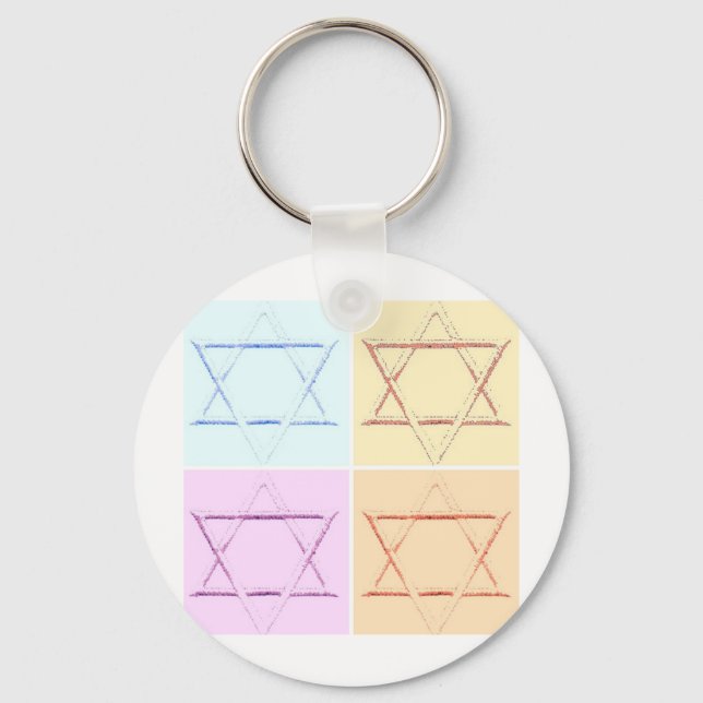 Save the Date/Star of David Keychain (Front)