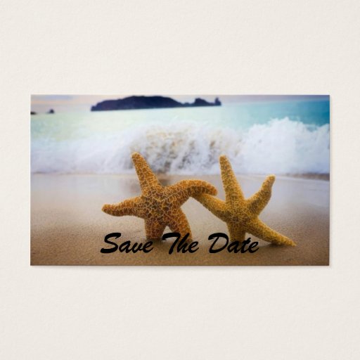 Customizable Save The Date STARFISH Business Card Template