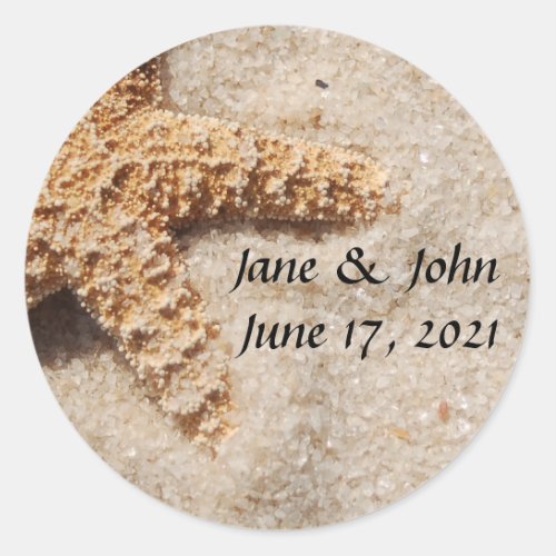 Save the Date Starfish Envelope Seals