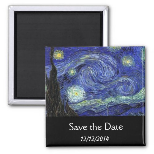 save the date Starry Night Magnet