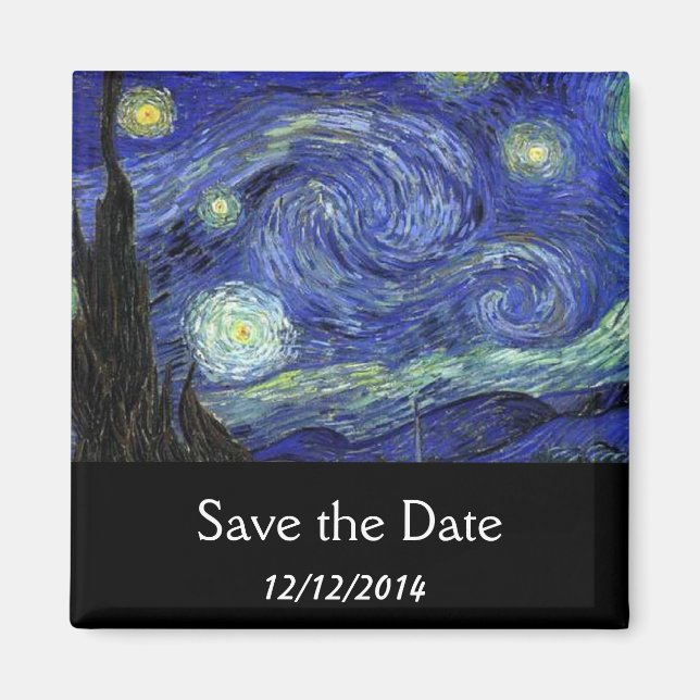 save the date, Starry Night Magnet (Front)