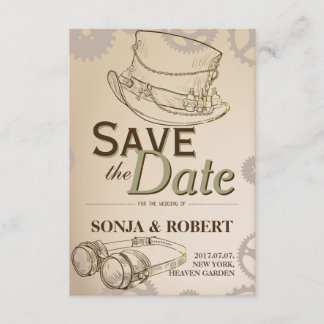 Save the Date - Steampunk Hat and Googles