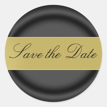 Save The Date Sticker/seal Classic Round Sticker by mjakubo434 at Zazzle