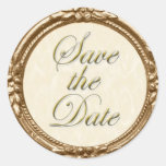 Save The Date Sticker/seal Classic Round Sticker at Zazzle