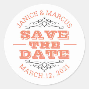 Save the Date Stickers