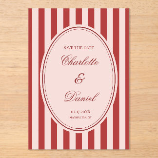 Save the Date Stripe Custom Chartreuse