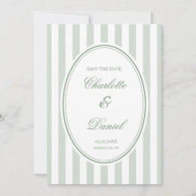 Save the Date Stripe Custom Mint