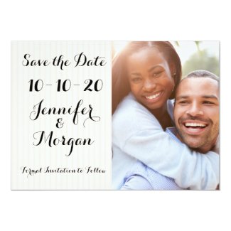 Save The Date Stripes Card