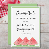 Save The Date Summer Family Reunion Watermelon