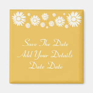Save The Date Sunflower Summer Sun Magnet