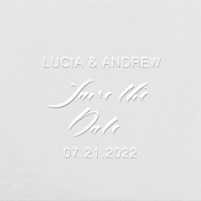 save the date super elegant monogram embosser (Design)