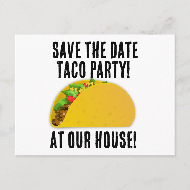 SAVE THE DATE TACO PARTY INVITATIONS Postcards (Front)