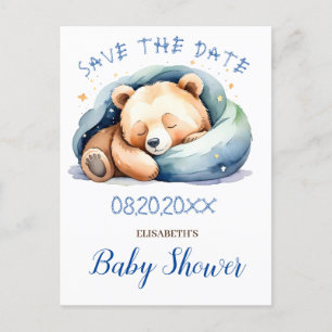 Save the date Teddy Bear Baby Shower Postcard