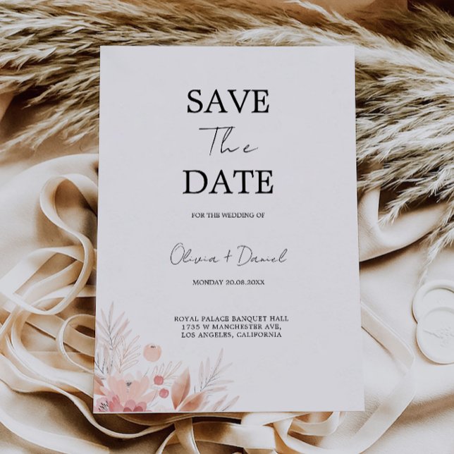 Save the Date Template, Wildflower Save the Date Invitation (Creator Uploaded)