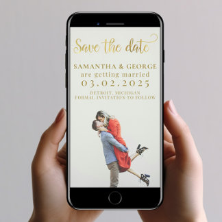 Save the Date Template with Photo Mobile Friendly