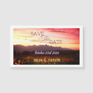 Save the Date Teton Wedding magnet card