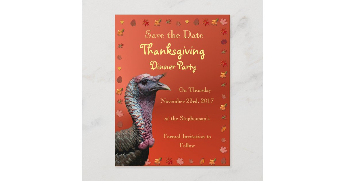 Save The Date Thanksgiving Template