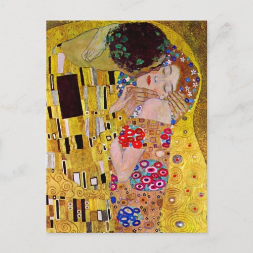 Save the Date The Kiss by Gustav Klimt Announcement Postcard
