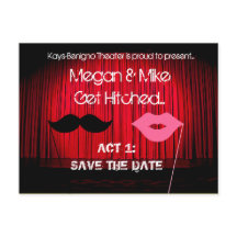 Save the Date Theater Wedding