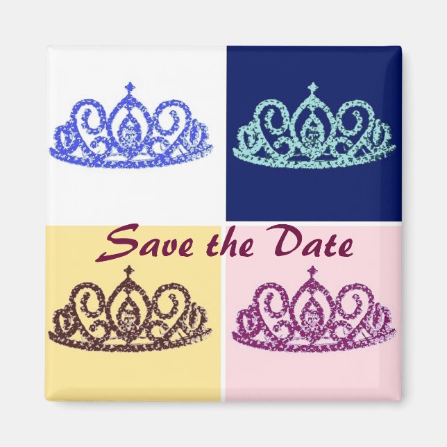 Save the Date/Tiara Magnet (Front)