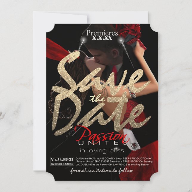 Save the Date Ticket (Front)