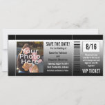 Save the Date Ticket Invitations with Photo