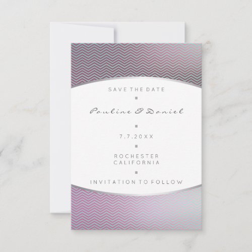 Save The Date Tiffany  Aqua Silver Gray Purple