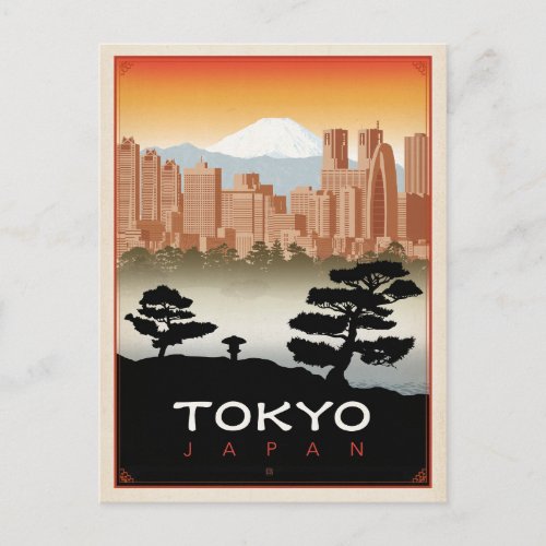 Save the Date  Tokyo Japan Announcement Postcard