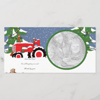 Save the Date Tractor Photo Card