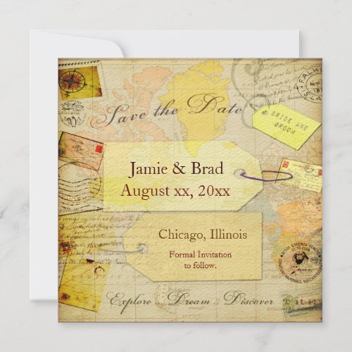 Save the Date Travel Shower theme