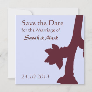Save the Date Tree Branch Blossom Invite