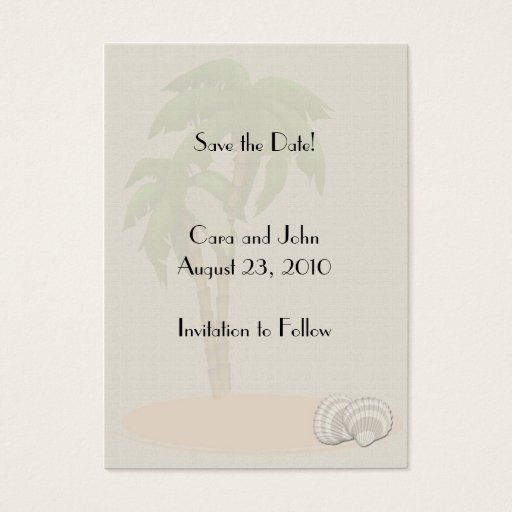 Customizable Save the Date Tropical Business Card Templates