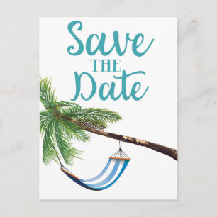 Save The Date Tropical Paradise Postcard