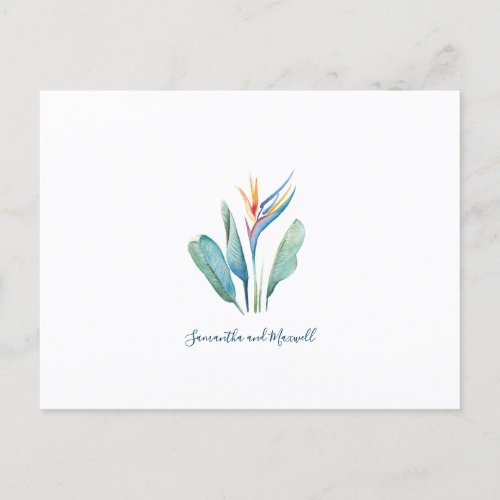 Save The Date Tropical Watercolor  Postcard