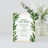 Save The Date | Tropical Wedding Postcard (Standing Front)