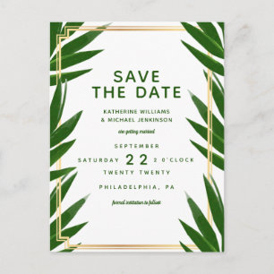 Save The Date   Tropical Wedding Postcard
