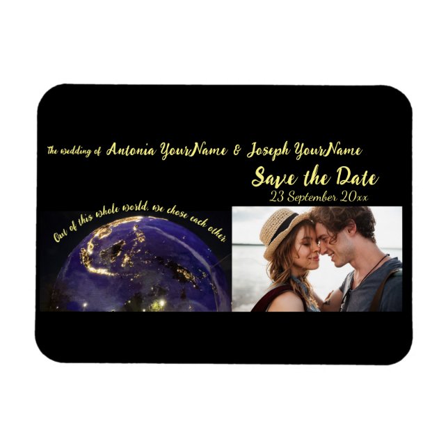 Save the Date True Love Wedding Magnet (Horizontal)