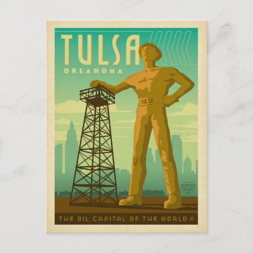 Save the Date  Tulsa OK _ Oil Capital Announcement Postcard
