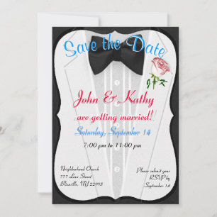 "Save the Date" Tuxedo Invite