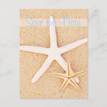 Save The Date Twin Starfish Postcard by Meg_Stewart at Zazzle