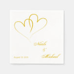 Save The Date - Two Hearts Intertwined Napkins at Zazzle