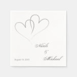 Save The Date - Two Hearts Intertwined Paper Napkins at Zazzle