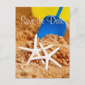 Save The Date Two Starfish Postcard by Meg_Stewart at Zazzle