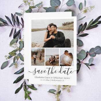 Save The Date Typography Personalized 4 Photo by Ricaso_Wedding at Zazzle