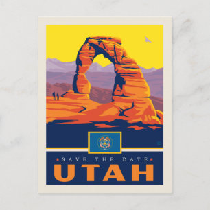 Save the Date Utah Invitation Postcard