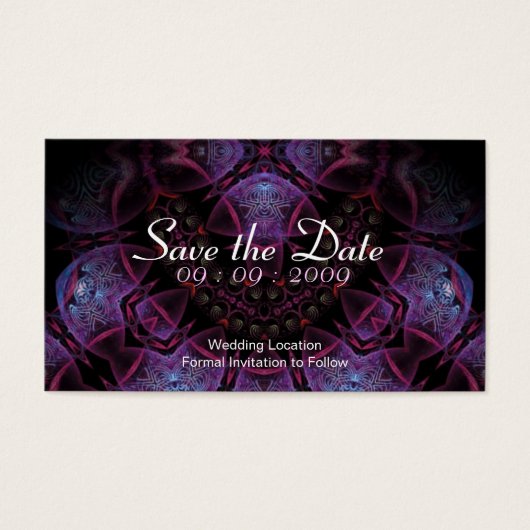 Save the Date v2 Fractal Card - Customized (Front)