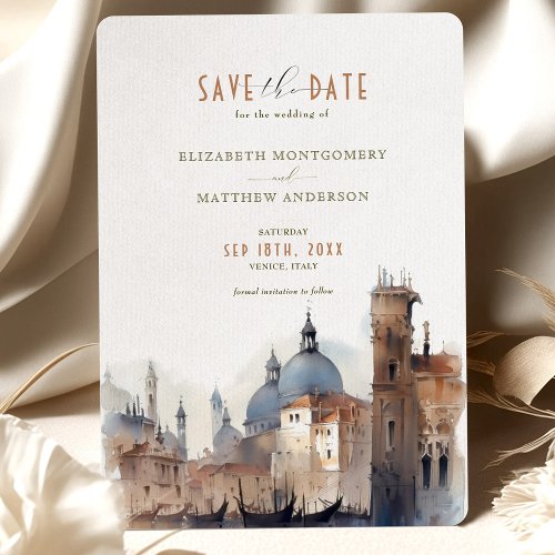 Save the Date Venice Italy Basilica della Salute Invitation