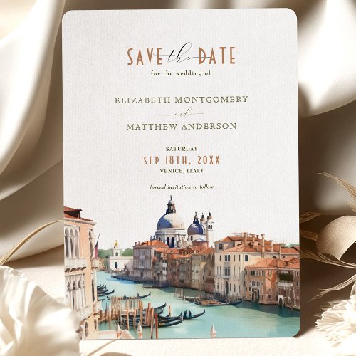 Save the Date Venice Italy Basilica della Salute Invitation